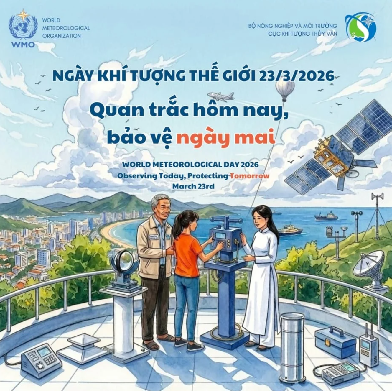 Ngày Khí tượng Thế giới (23/3): Quan trắc hôm nay, bảo vệ ngày mai